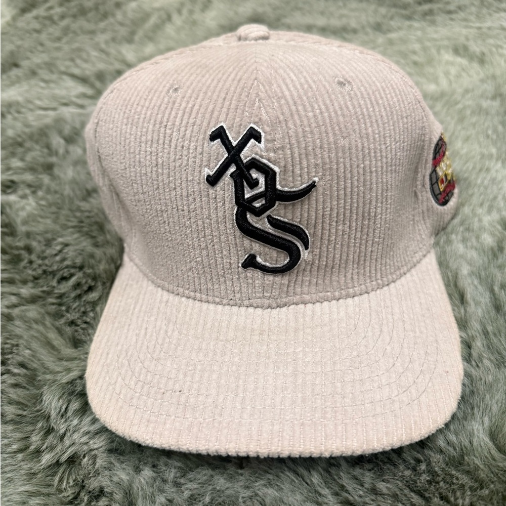 Corduroy Baseball Cap with Black Logo